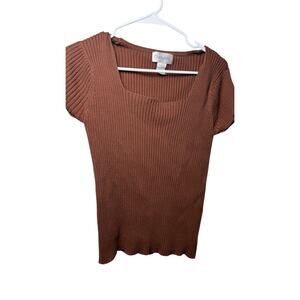 Vintage Y2K Short Sleeve Chadwick's Sweater Size Small